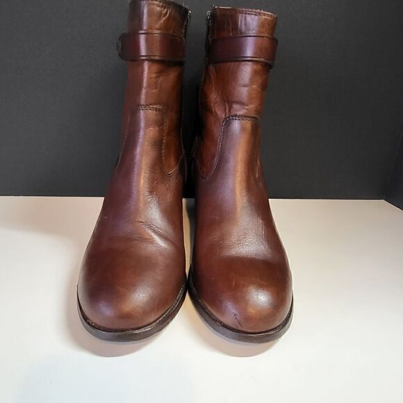 Frye Women's Brown Leather Western Cowgirl Boots - Picture 6 of 11